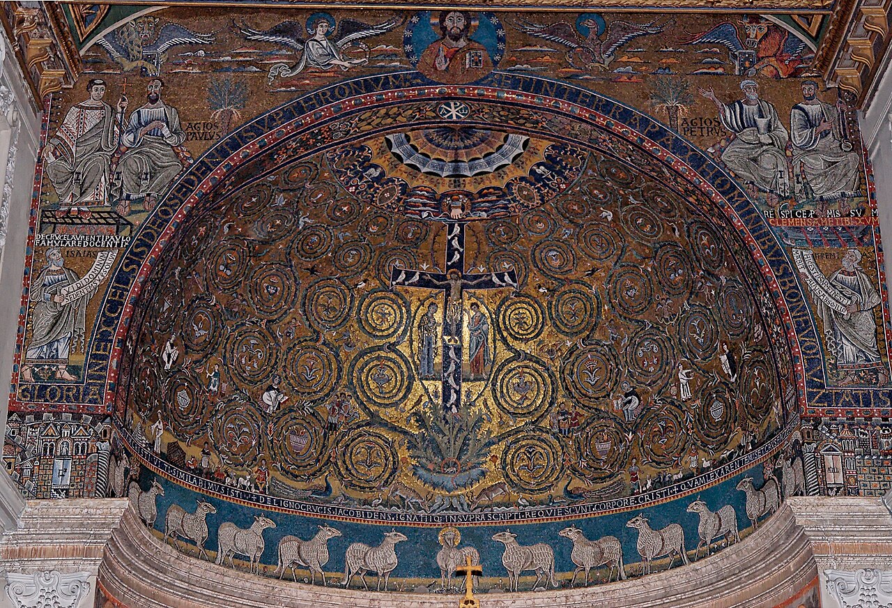 Tree of Life mosaic, apse of the Basilica di San Clemente, Rome
